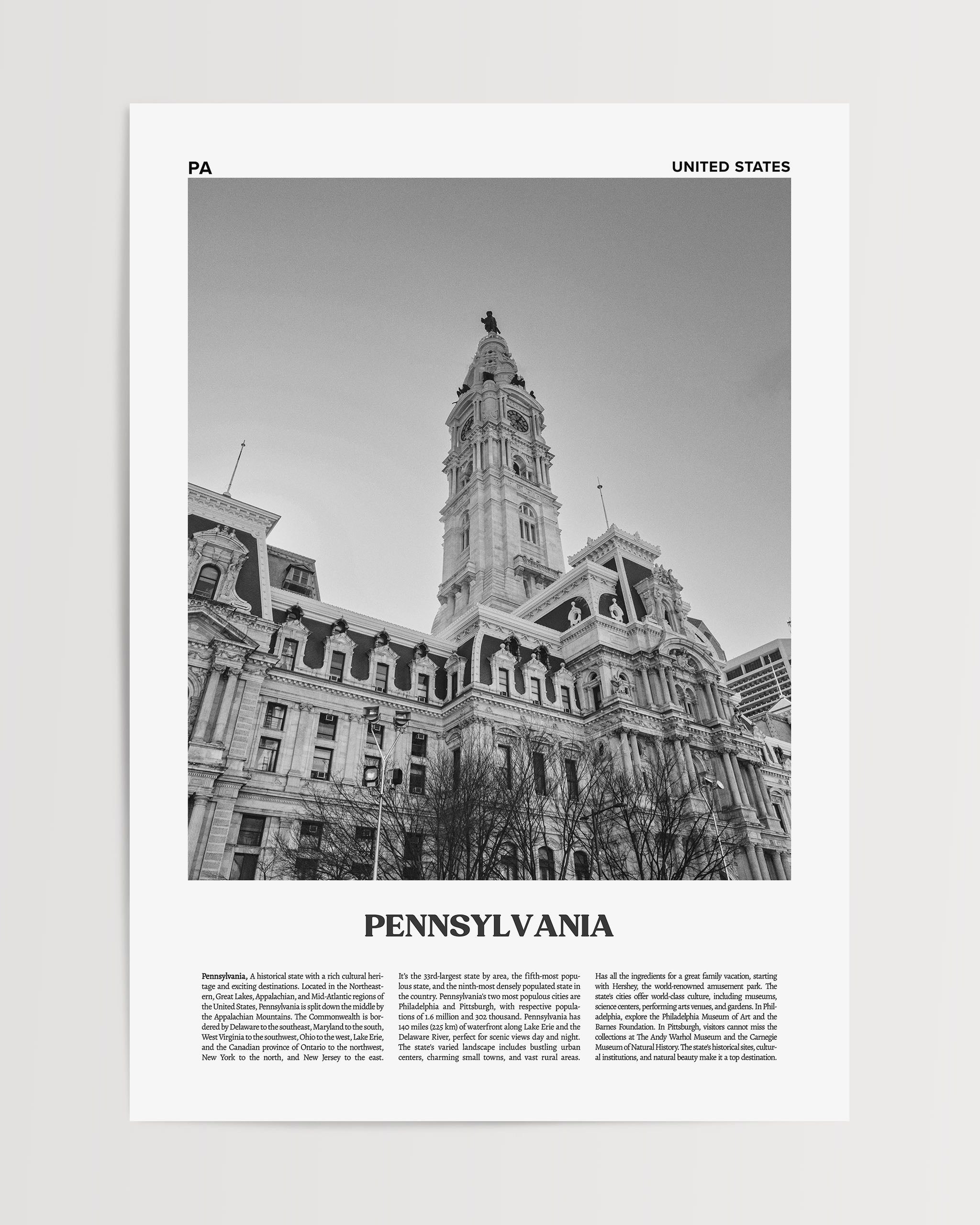 Pennsylvania No.1-psoter-wall_art-decor-The Poster Square